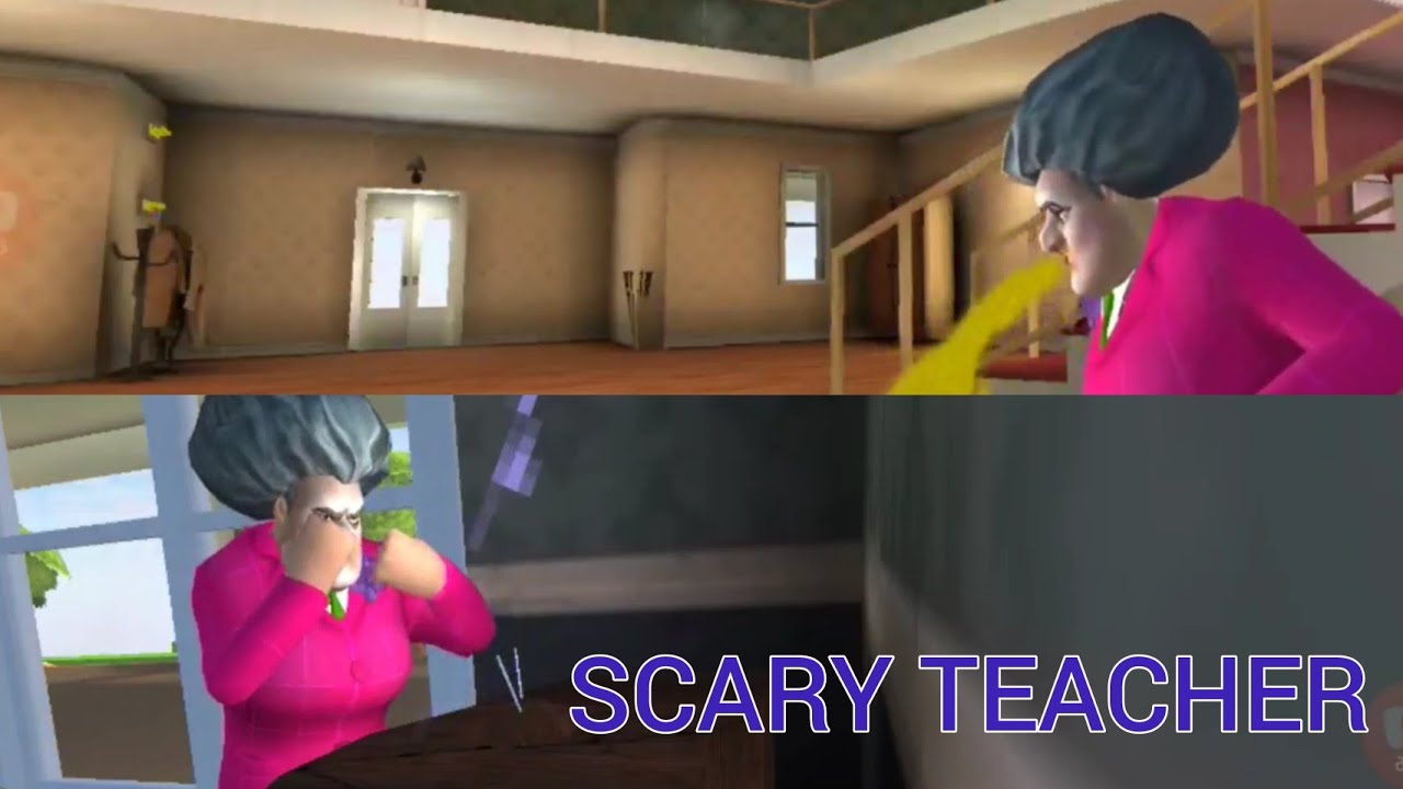 Como completar a fase Element of Surprise do jogo Scary Teacher da  professora malvada!!!😱😱😱 