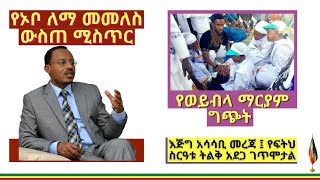 Ethiopian News: የኦቦ ለማ መመለስ ውስጠ ሚስጥር  |  የወይብላ ማርያም ግጭት እጅግ አሳሳቢ መረጃ. |  የፍትህ ስርዓቱ ትልቅ አደጋ ገጥሞታል