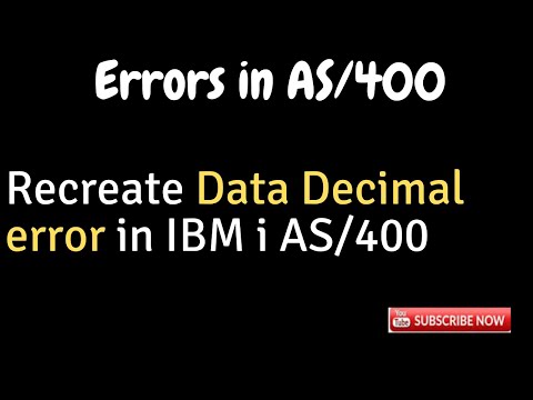 Data Decimal Error in IBM i AS400