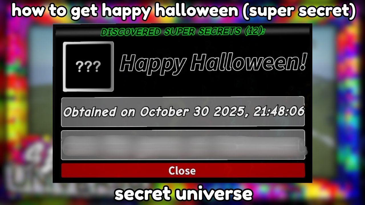 How To Get Happy Halloween Roblox Secret Universe YouTube 