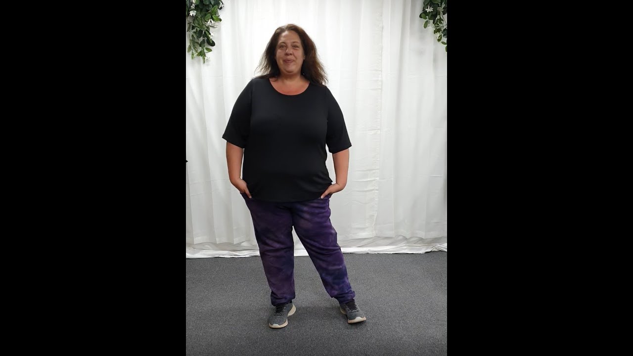 Plus Size Purple Tie Dye Track Pants