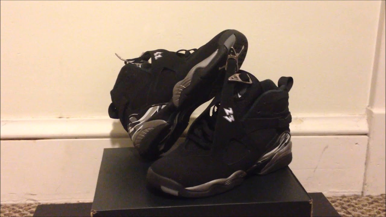 Jordan 8 "Chrome" w/On Feet