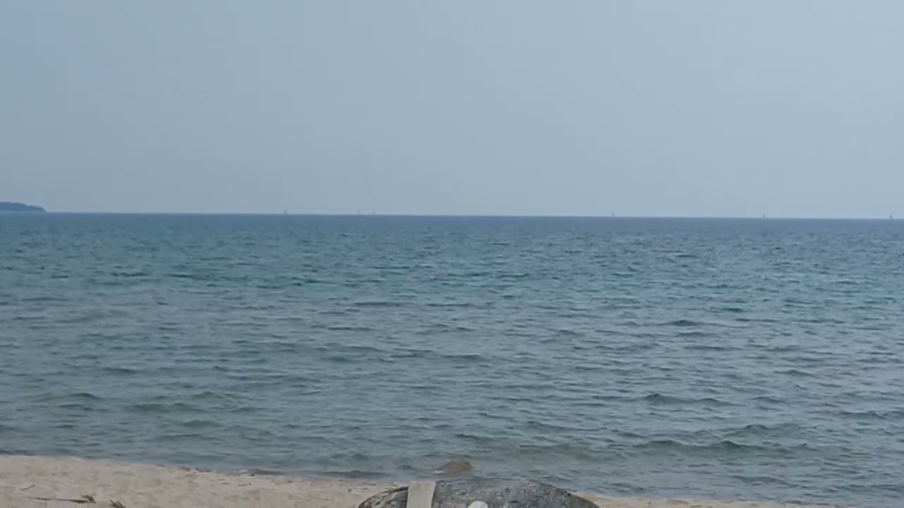 Lake Huron shoreline peaceful waves