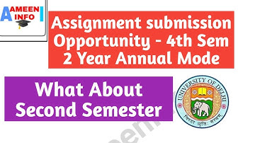 SOL 4th sem Assignment submission chance| SOL 2nd semester Assignment update 2021