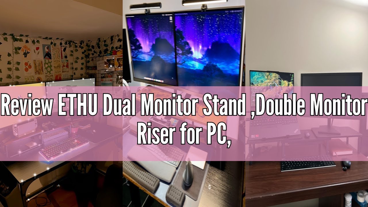 Vaydeer Dubbele monitorstandaard, metalen standaard voor 2 monitoren
