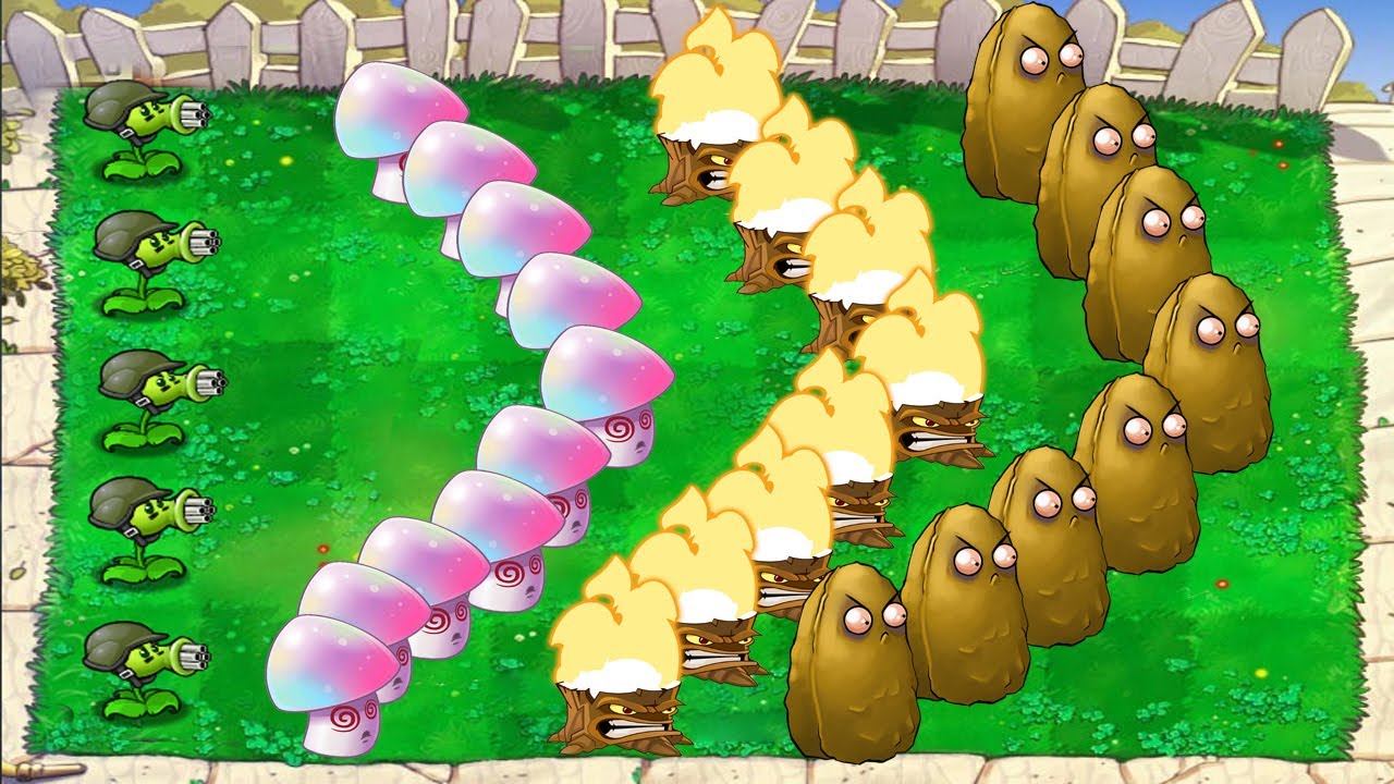 Plants vs Zombies Gatling Pea Challenge Gameplay PvZ - YouTube