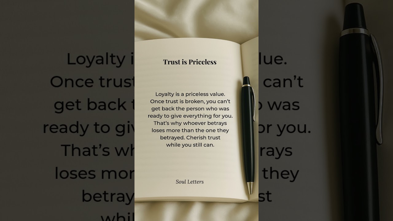 Trust is Priceless | Soul Letters 