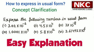 Expressing a number in usual form | Exponents and powers | Class 8 Ch 12 Ex. 12.2 Q2| Maths