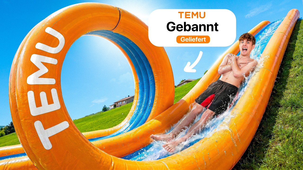 Wir testen gebannte TEMU Wasserrutschen!