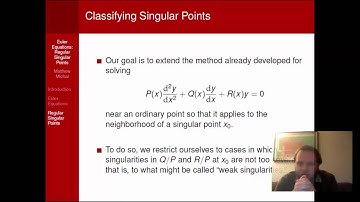 Euler Equations and Regular Singular Points