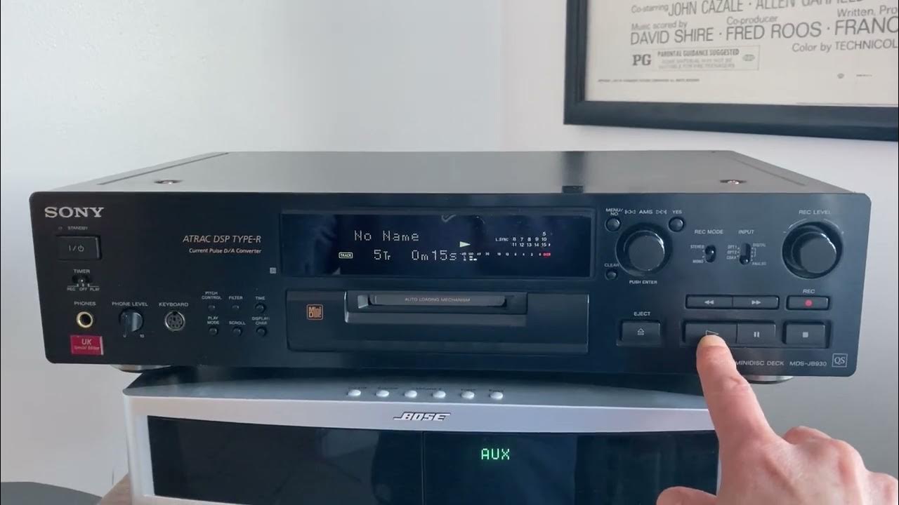 Sony Minidisc deck ATRAC DSP TypeR MDS JB930 YouTube