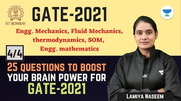 Brain Booster Sessions for GATE 2021 (Part 4) | EM, SOM, FM, TD, Engg. Mathematics | Lamiya Naseem