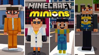 All Character Skins in Minecraft x Minions DLC (PC, Xbox, PS4, Nintendo, Mobile)