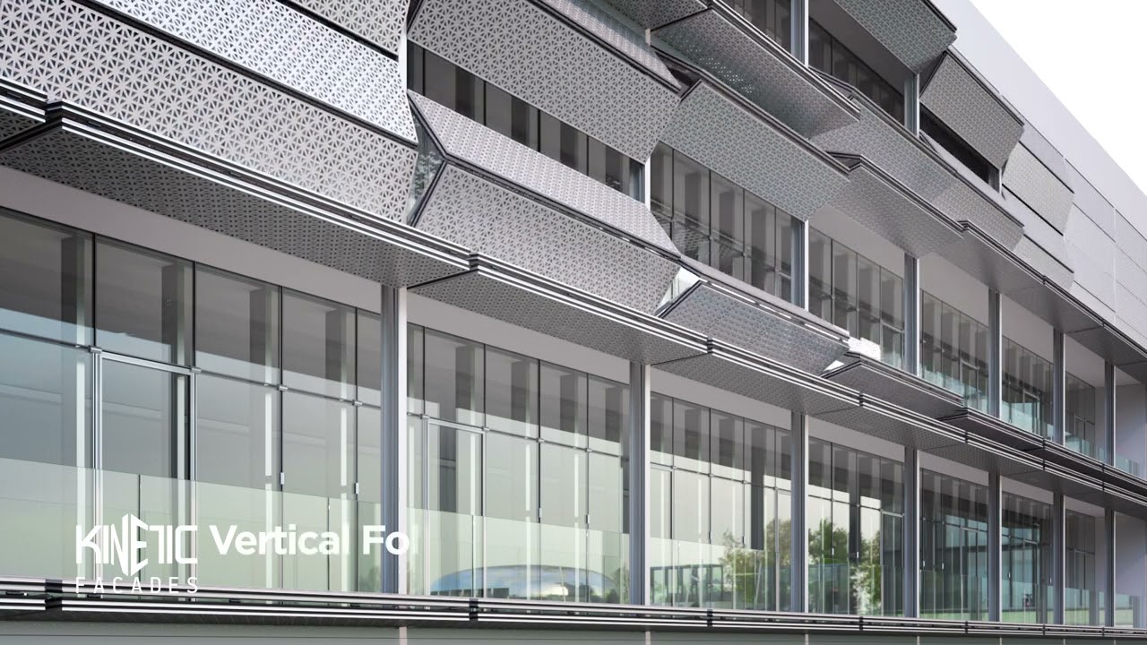 Kinetic Façade System, Vertical Folding Shading System Kinetic 10600