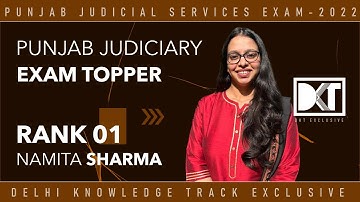 Rank 1 Punjab Judicial Services Exam 2022 | Namita Sharma