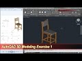 Autocad 3d modeling  chair tutorial  exercise 1