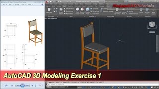 Course AutoCAD 3d modeling by doing our drawing practice exercise how to make chair for beginner at basic level, check it out!!! 