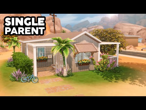 Single Parent Trailer Home // The Sims 4 Speed Build