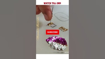 Aari #27😍 Easy Sequence Filling Stitch #aariwork #shorts  #aariembroidery #viral #trending MKB Nagar