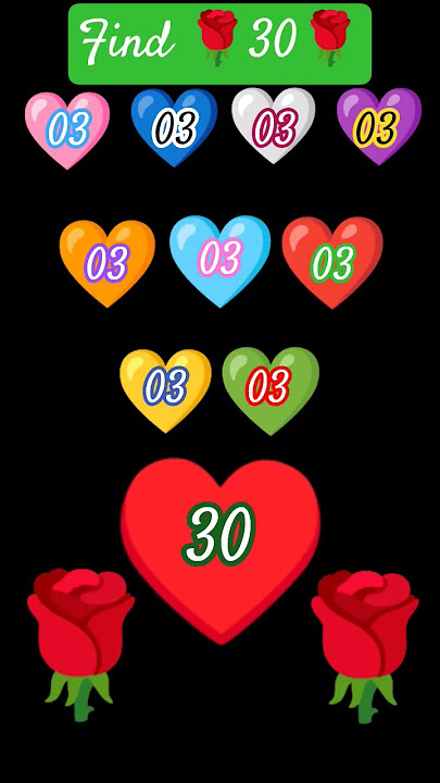 spot 30 in #colorful #hearts #shorts #youtubeshorts #emojiquiz #number #shortsvideo #flowers #reels