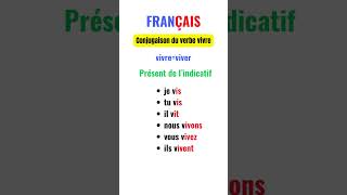 Conjugaison du verbe vivre au présent de lindicatiffrançais  frances french