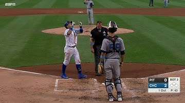 PIT@CHC: Baez goes yard with solo homer in the 2nd