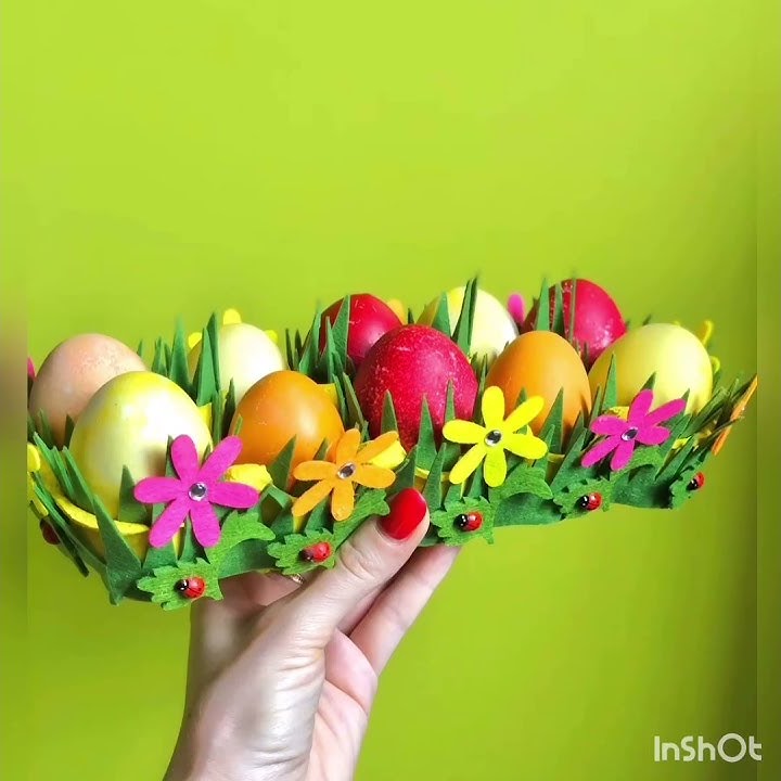 Поделка на Пасху. Корзинка для яиц. Подставка под яйца. - YouTube