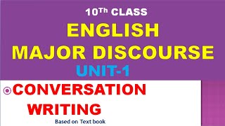 10th class ENGLISH CONVERSATION WRITING (TEXT BOOK) Exercise and vocabulary