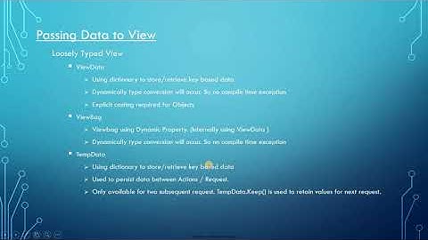 ASP.Net CORE MVC - View [view Data / View Bag / Temp Data] - Tamil