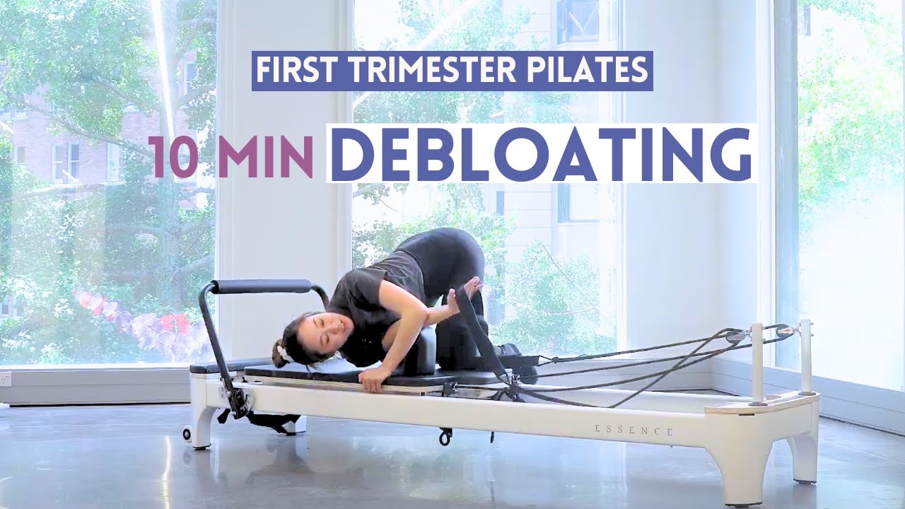 10 MIN Debloating Pregnancy Workout | First Trimester Reformer Pilates ...