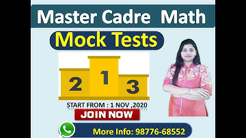 Punjab Master Cadre Test Series  |  Master Cadre  Math Mock Tests 2020