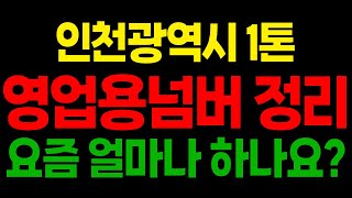 인천광역시 1톤영업용넘버 정리합니다 번호판가격이 어떻게 될까요?