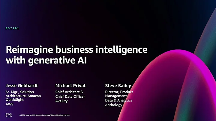 AWS re:Invent 2024 - Reimagine business intelligence with generative AI (BSI101)