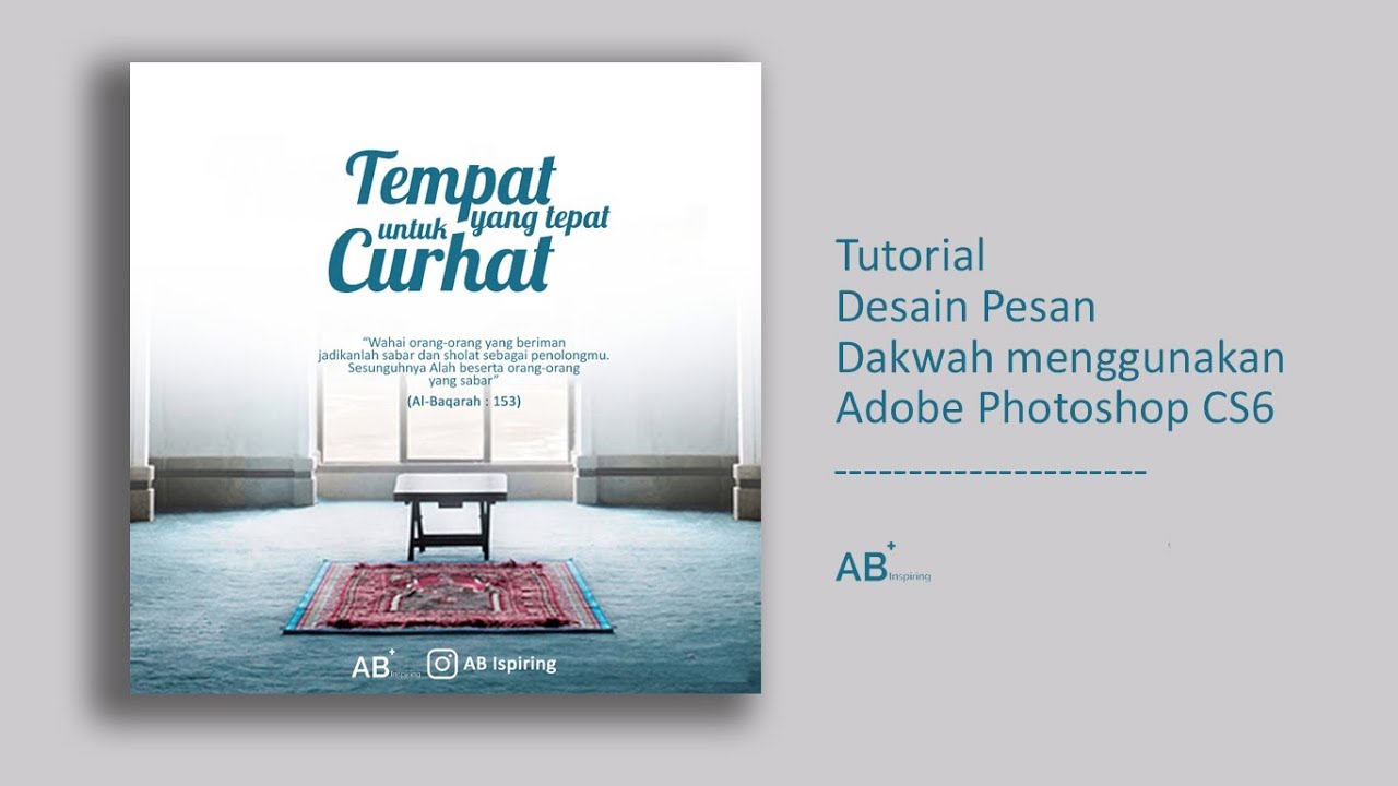  Tutorial  Desain  Pesan Dakwah menggunakan Adobe Photoshop  