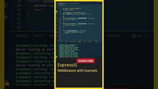 Express JS Tutorial, Middleware with Example, Node JS Tutorial, ExpressJS Telugu, Interview #shorts