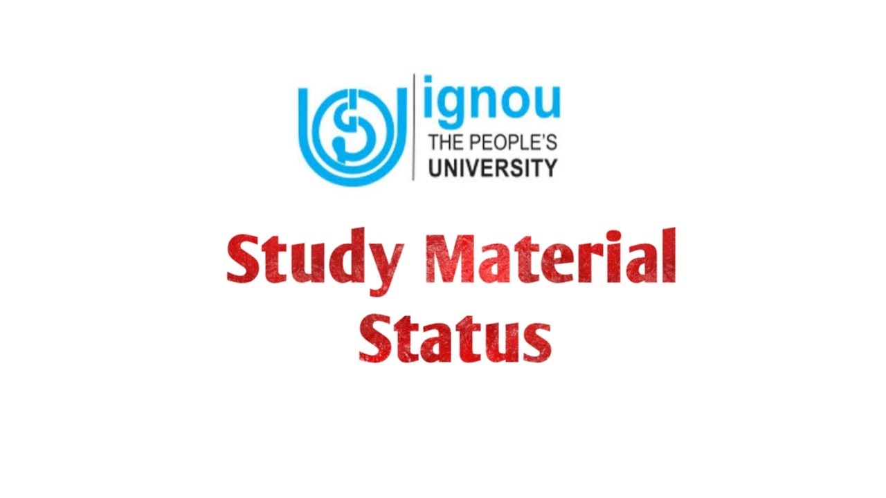 How To Check Your Study Material Status By Using Your Enrollment Number. YouTube