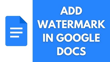 How To Add Watermark In Google Docs