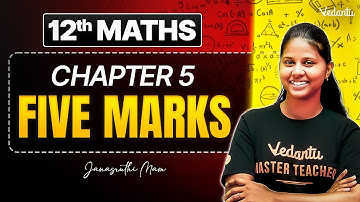 12th Maths | 5 Mark Problems - Chapter 5 | TN State Board | Janasruthi Ma