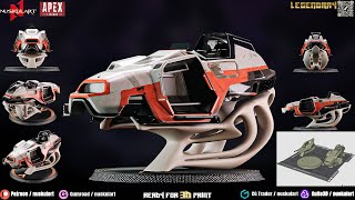 Trident Hovercraft 3D Printing - Apex Legends Legendary Diorama