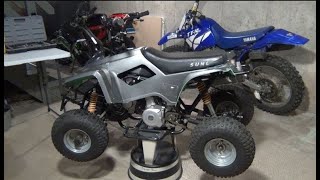 Quad ATV Project - Throttle Cable and Carb Adjustment Repair 100cc Complete Throttle Cable Replace On Chinese Quad