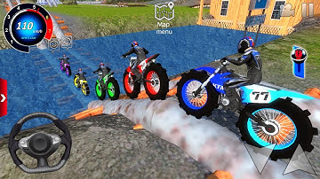 Racing on Bike Motocross Tracks Simulator 3D #1 - Offroad Outlaws Android Mobile GamePlay [UHD]