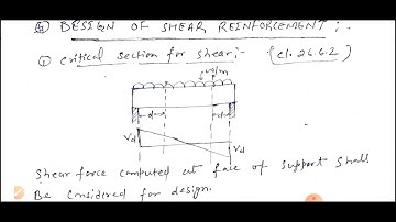 DESIGN OF SHEAR REINFORCEMENT#RCC#