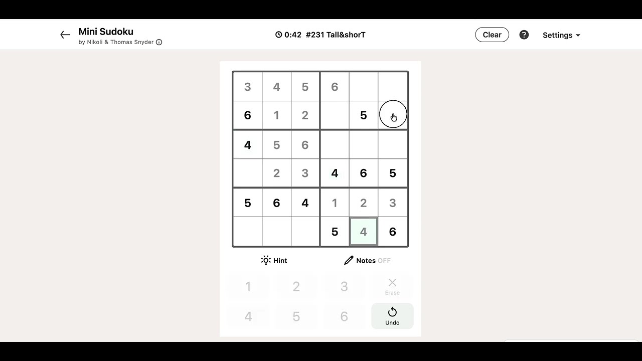 LinkedIn Mini-Sudoku Answer Today | 30 March 2026 - Puzzle #231