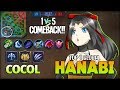 Give Me My SAVAGE!! Comeback Hanabi 1vs5 by COCOL Top 1 Global Hanabi ~ Mobile Legends