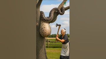 The python swallowed the puppy🐶and the woman pulled the puppy out alive from the python