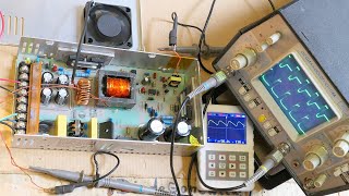 12V 50A 600W power supply - oscilloscope waveforms