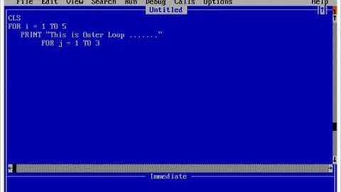 15 Tutorial on Nested FOR    LOOP in QBASIC