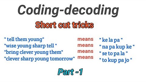 Coding &Decoding  shortcut tricks in Telugu || easy way to solve coding decoding || Reasoning tricks