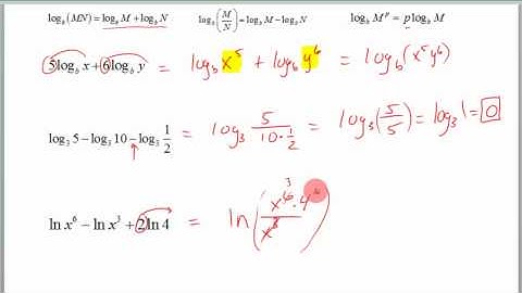 College Algebra - Section 5.5 - Video 3 - Condensing Logarithms