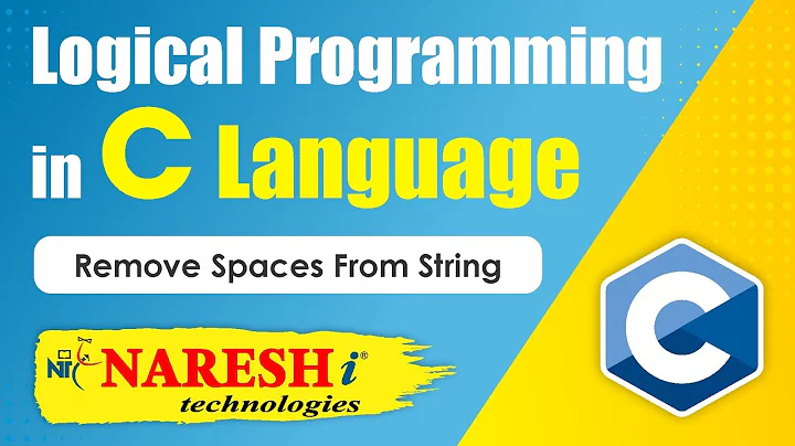 Remove Spaces from String | Logical Programming in C | by Mr.Srinivas
